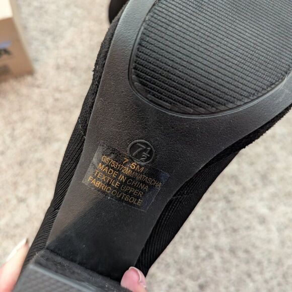 NIB MIA Natascha Stretch Block Heel Booties | Black | Women’s 7.5 - Picture 8 of 8